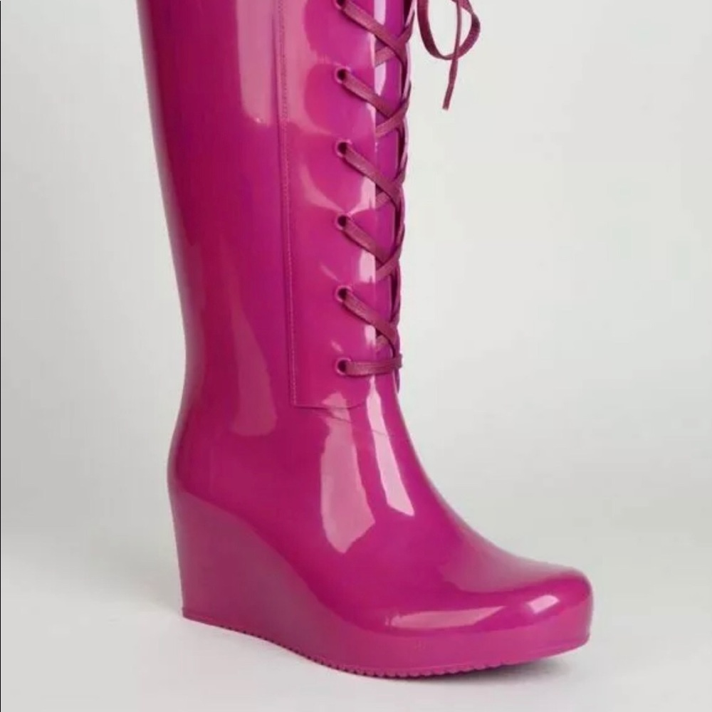 YSL Hunter like Rain Boots Bright Rose / Fushia 41